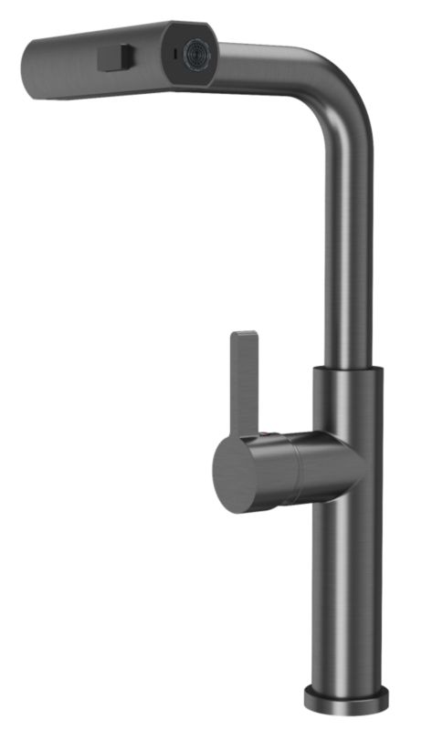 Bateria kuchenna z wyciąganą wylewką Granitan giro gun grey 3 strumienie wody 1 szt.