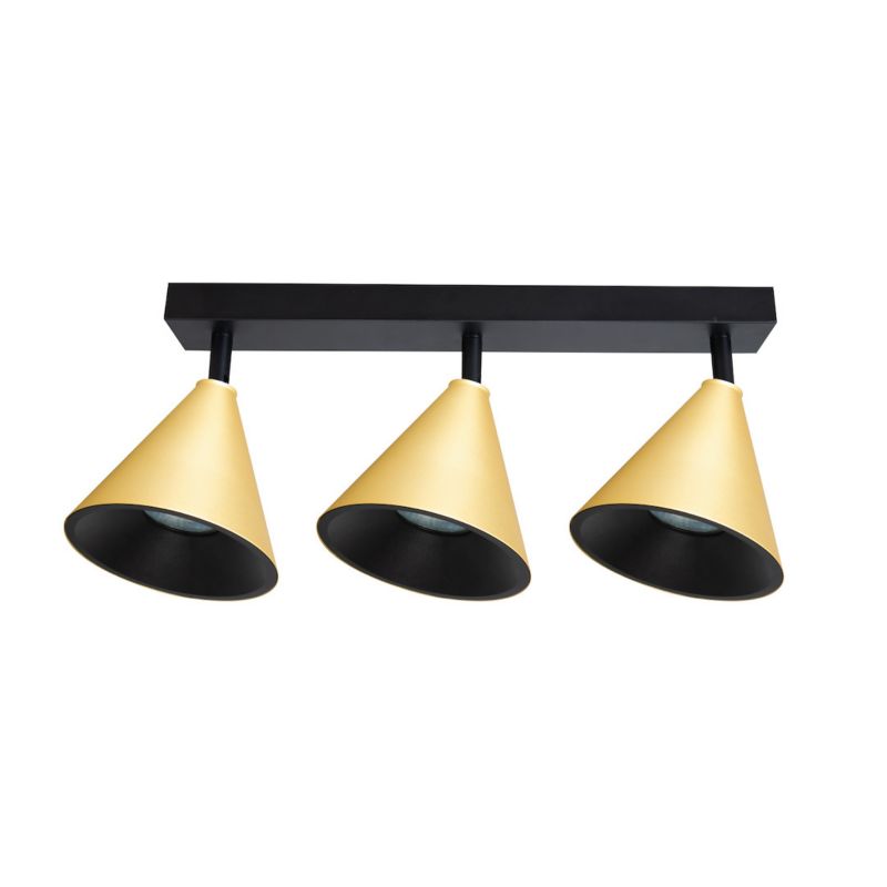 Reflektor spot Milagro Cone złoto-czarny 3 x GU10 x 10W IP20 wym: 16,5 x 43,5 x 12 cm - 1 szt.