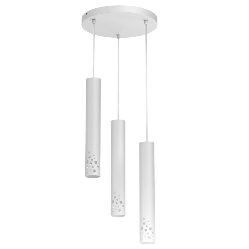 Lampa wisząca Luminex Tibia Buble 7280 biały matowy tuby 3xGU10 x 8W 1 szt.