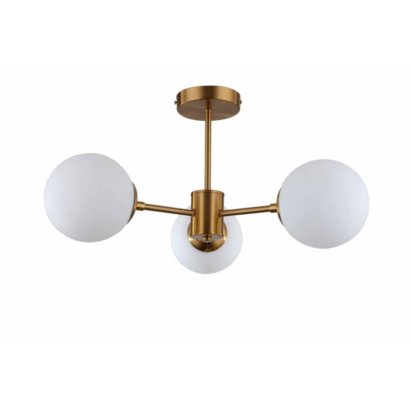 Lampa sufitowa wisząca Light Prestige Roma 5329 złoto-biała szerokość 60 cm 3xE14 x 40W 1 szt.