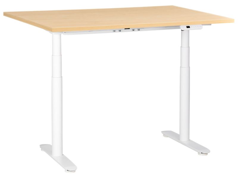 Biurko regulowane elektrycznie Destinas Jasny brąz/ biały 120 cm 60 cm 1 szt.