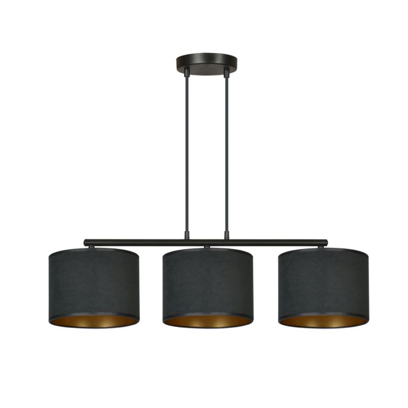 Lampa sufitowa Emibig Hilde czarno-złota wym: 100 x 72 x 20 cm 3xE27 x 15W 1 szt.