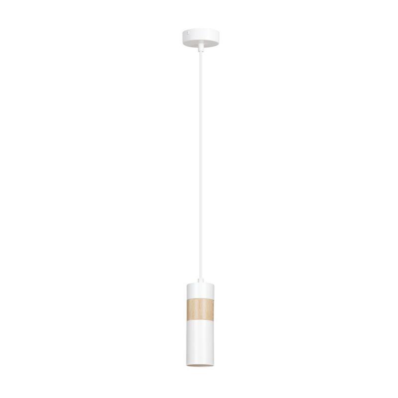 Lampa sufitowa Emibig Akari biała jasne drewno wym: 100 x 10 x 10 cm 1xGU10 x 10W 1 szt.