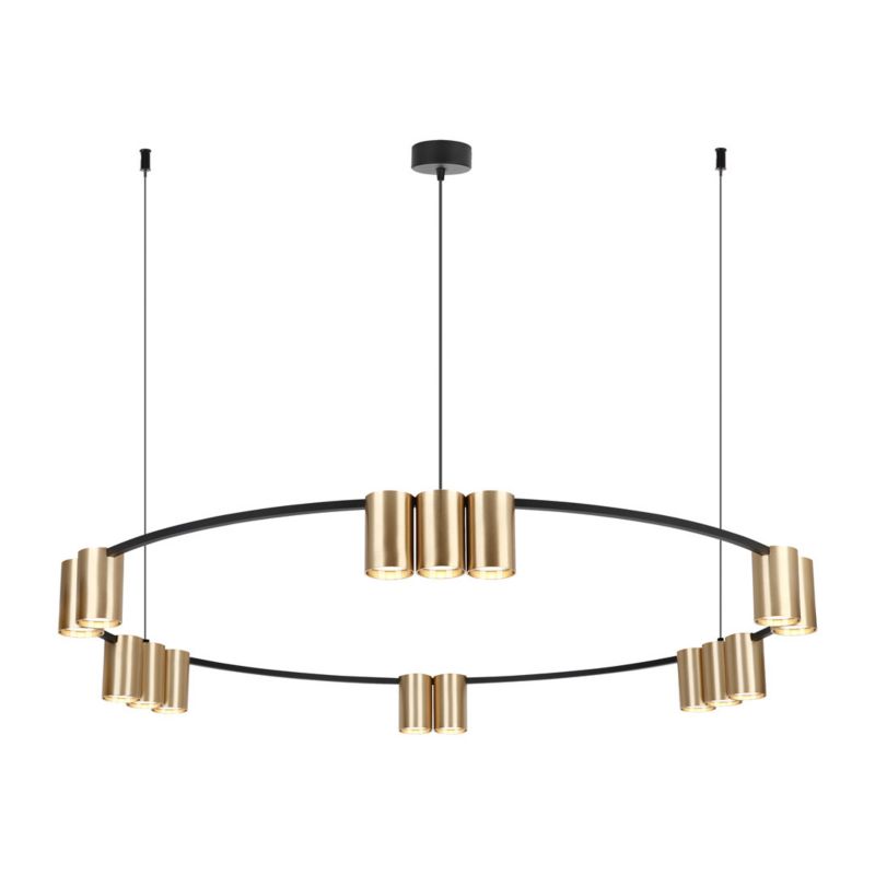 Lampa wisząca Milagro Genesis 3782 złoto-czarna szerokość 100 cm 15xGU10 x 8W 1 szt.