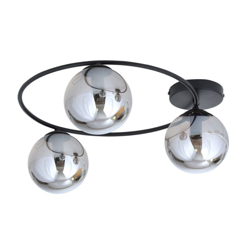 Lampa sufitowa wisząca Emibig Sopra 0192 czarno-grafitowa szklane kule 3xE14 x 10W 1 szt.