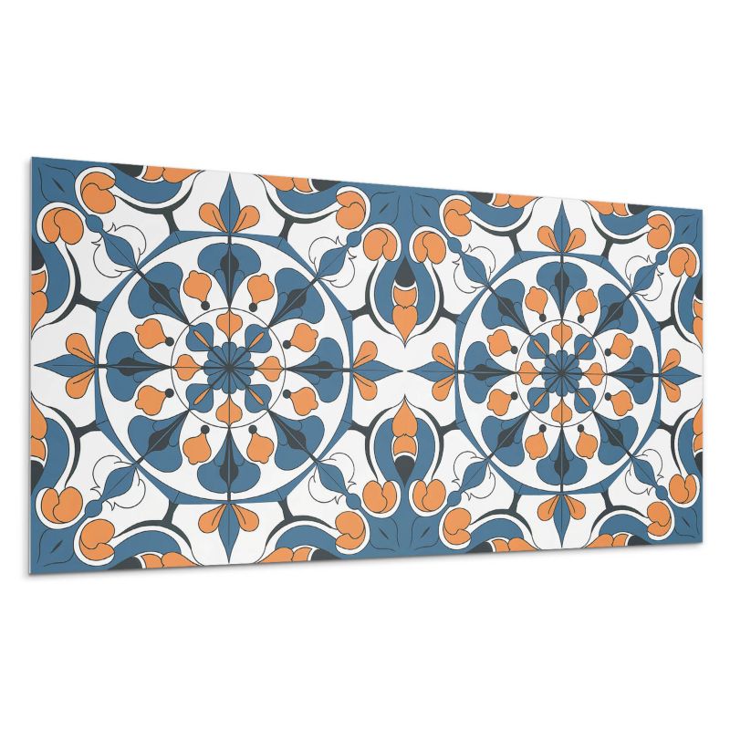 Kafelki samoprzylepne Wallfluent 40x20 cm Mandala z motywem kwiatowym 10 szt.