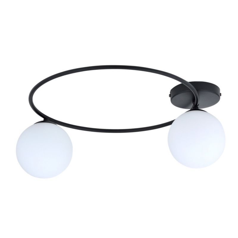 Lampa sufitowa Emibig Sopra czarno-biała wym: 20 x 47 cm 2xE14 x 10W 1 szt.