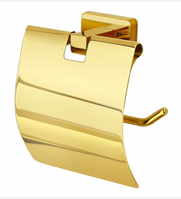 Uchwyt na papier toaletowy Estiva KER Golden z klapką złoty 1 szt.