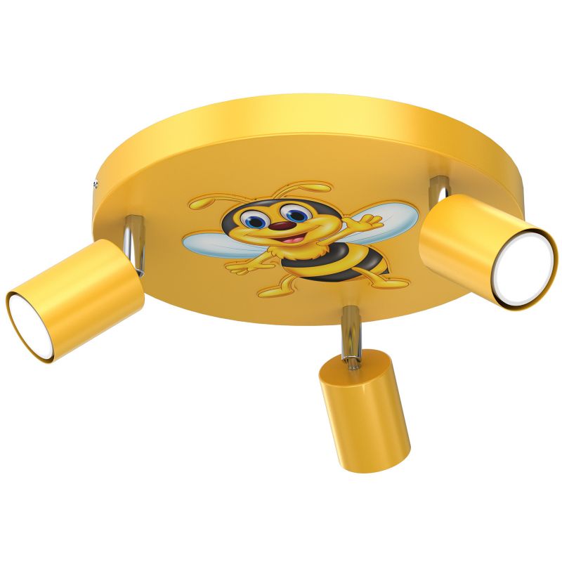 Lampa sufitowa Luminex Fun żółto-czarna 3 x GU10 x 8W wym: 10,5 x 30 x 30 cm - 1 szt.