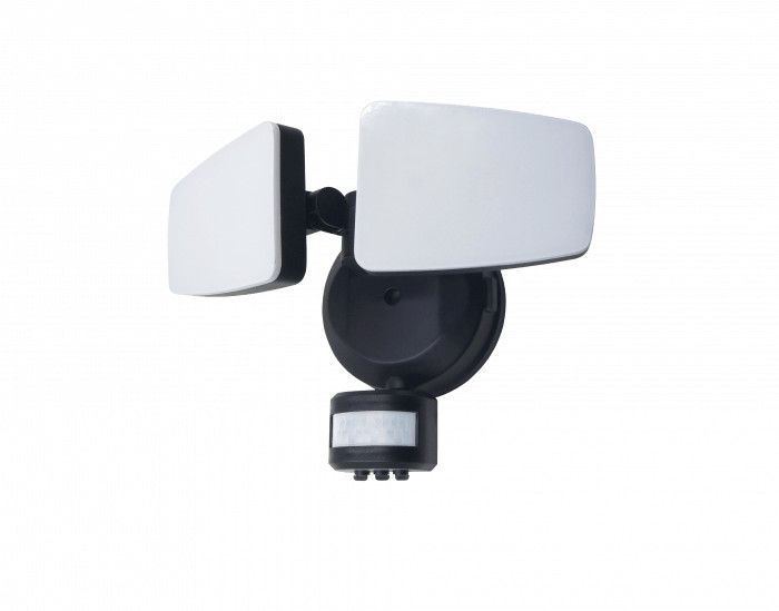 Naświetlacz LED z czujnikiem ruchu Ecolight czarno-biały LED 24W 3000K-6500K 1900lm IP54 wym: 25,2 x 19,4 x 14,4 cm - 1 szt.