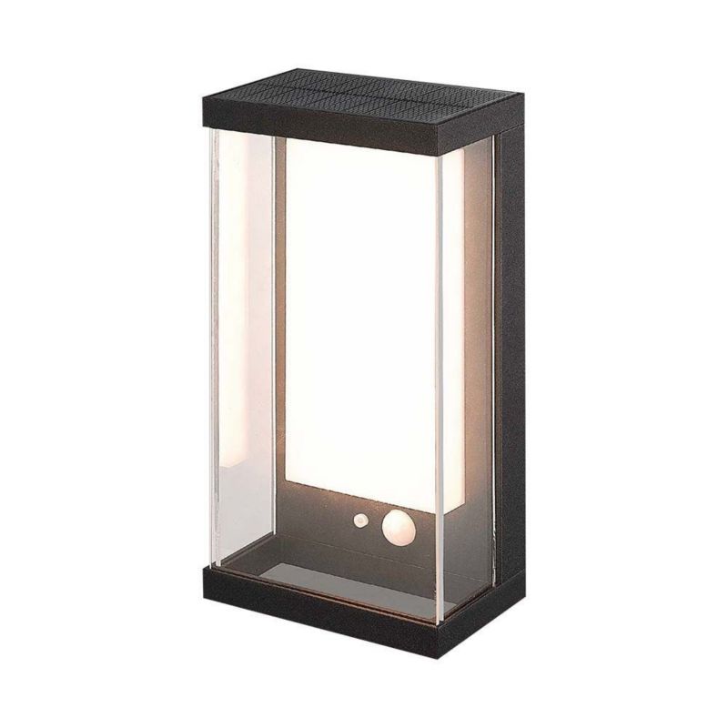 Kinkiet solarny z czujnikiem V-TAC Vt-1193 czarny LED 1W 3000K 95lm IP54 wym: 25,2 x 12,6 x 8,3 cm aluminium - 1 szt.