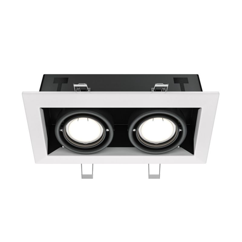 Oprawa sufitowa wpuszczana Maytoni Metal Modern biała 2 x GU10 x 50W IP20 wym: 7,2 x 12,6 x 24,5 cm prostokątna - 1 szt.