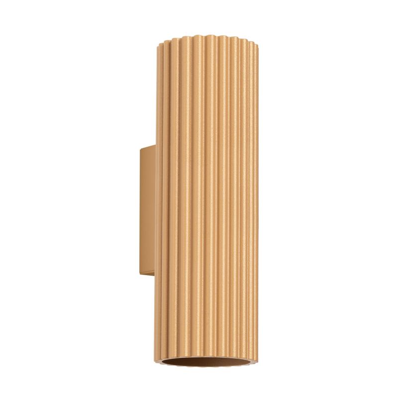 Kinkiet ścienny Sollux Lighting Karbon złoty góra-dół 2 x GU10 x 10W IP20 wym: 20 x 6,5 x 8,5 cm - 1 szt.