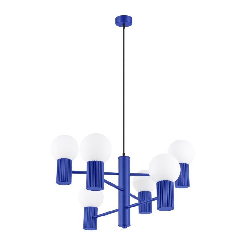 Żyrandol Sollux Lighting HALO 6 ultramaryna 1 szt.