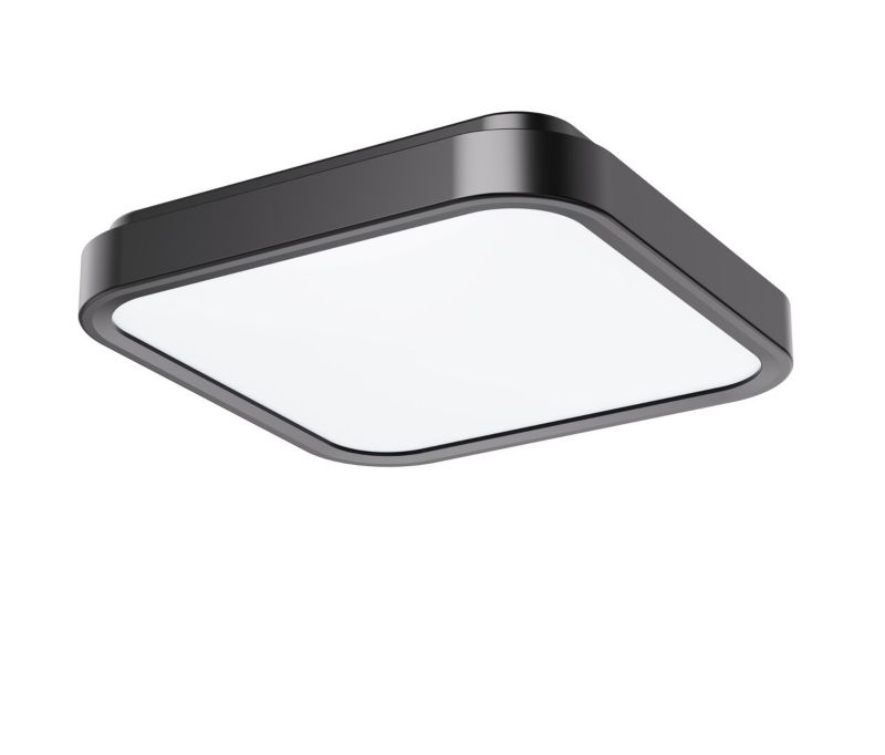 Plafon sufitowy nowoczesny Rabalux Samira czarno-biały LED 18W 4000K 1400lm łazienkowy IP44 wym: 6 x 25 x 25 cm - 1 szt.