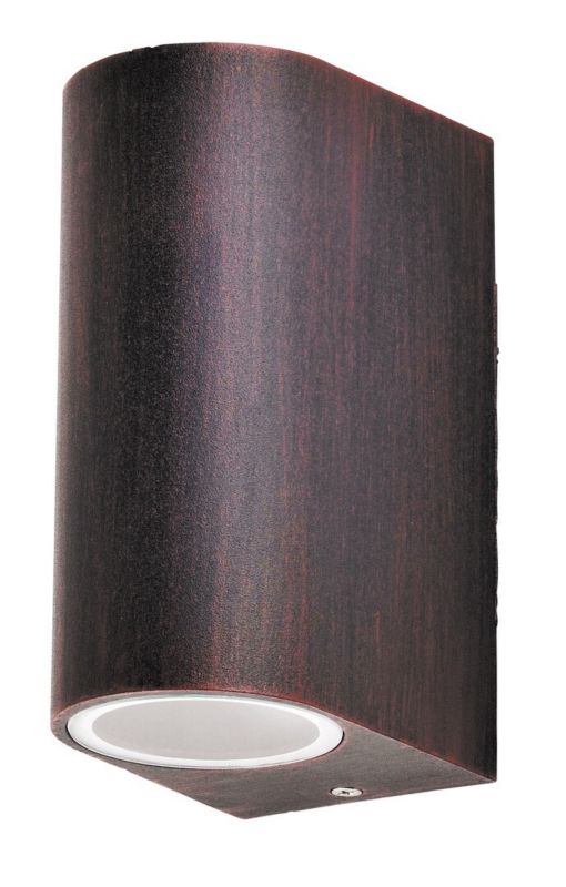Kinkiet ścienny zewnętrzny Rabalux Chile brąz antyczny 2 x GU10 x 35W IP44 wym: 14,5 x 6,5 x 9,4 cm - 1 szt.
