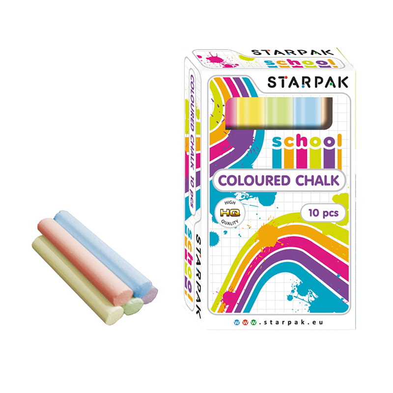 Starpak Kreda szkolna 5 kolorów 10 szt.