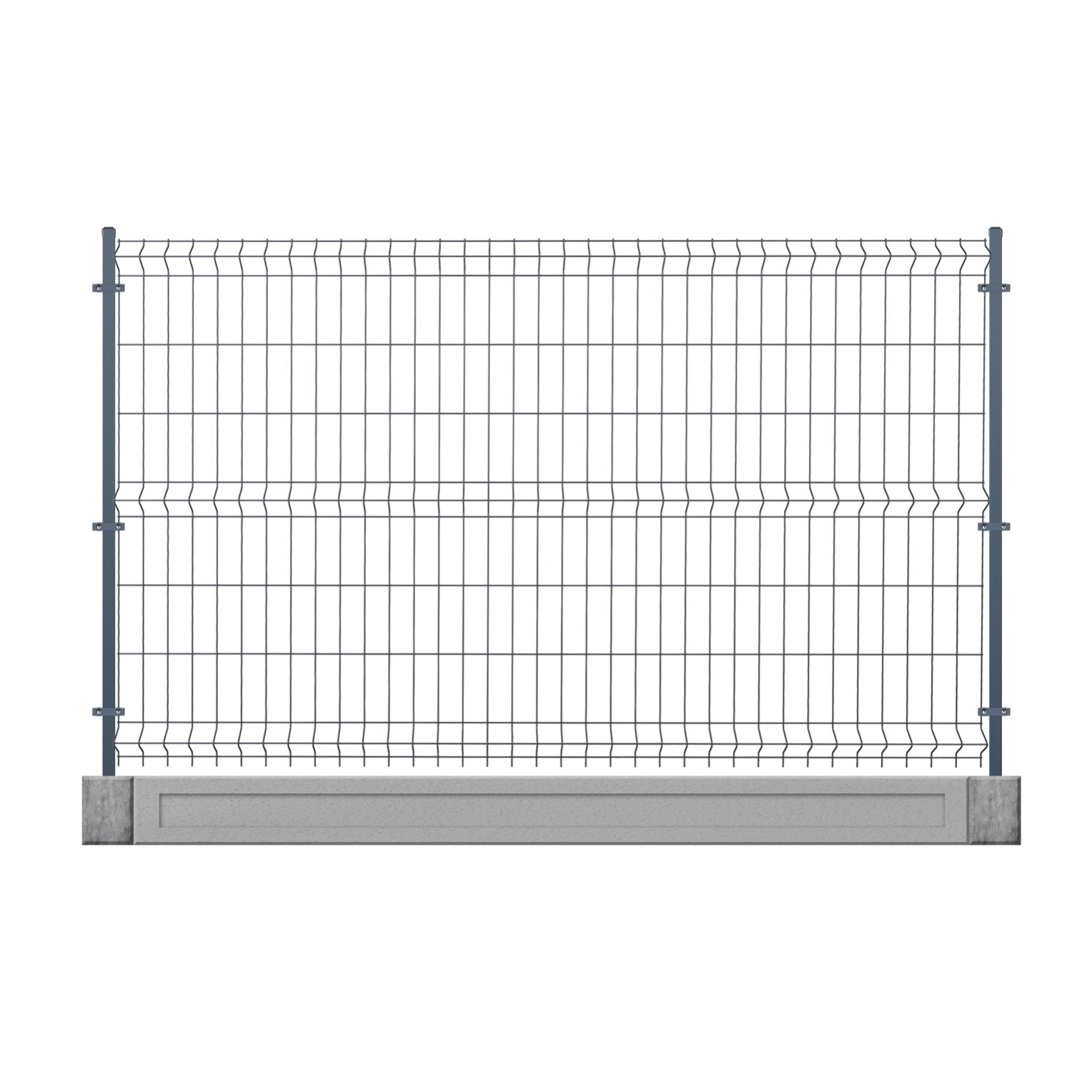 Wiśniowski Panel ogrodzeniowy antracyt - 250 x 153 cm, drut 4 mm, oczko 7x20 cm