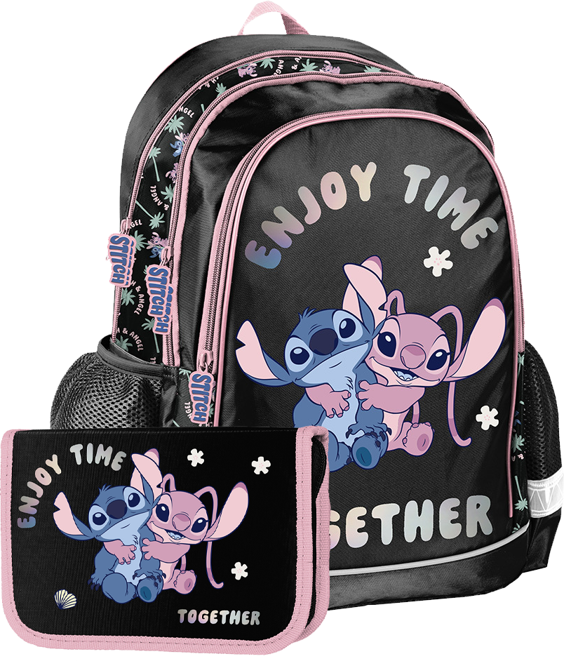 Zestaw: Plecak szkolny + Piórnik szkolny Paso Disney Stitch