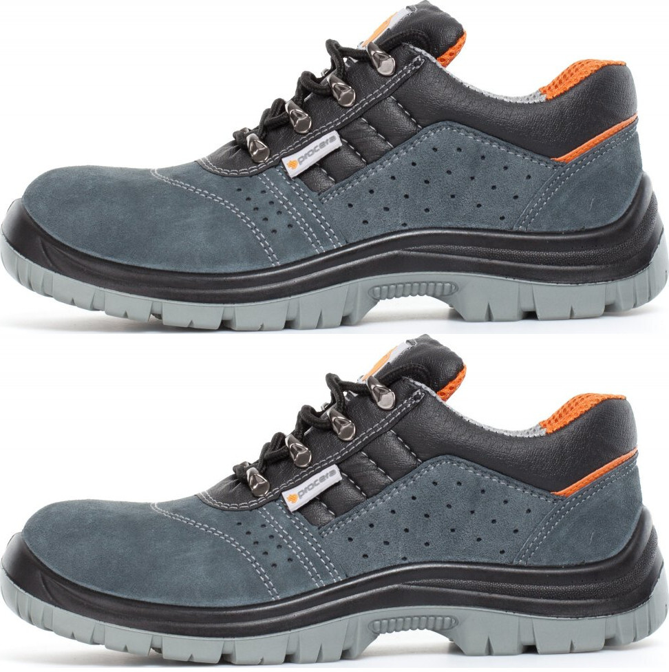 2x Buty bezpieczne Procera Graf S1, rozmiar 46, szary
