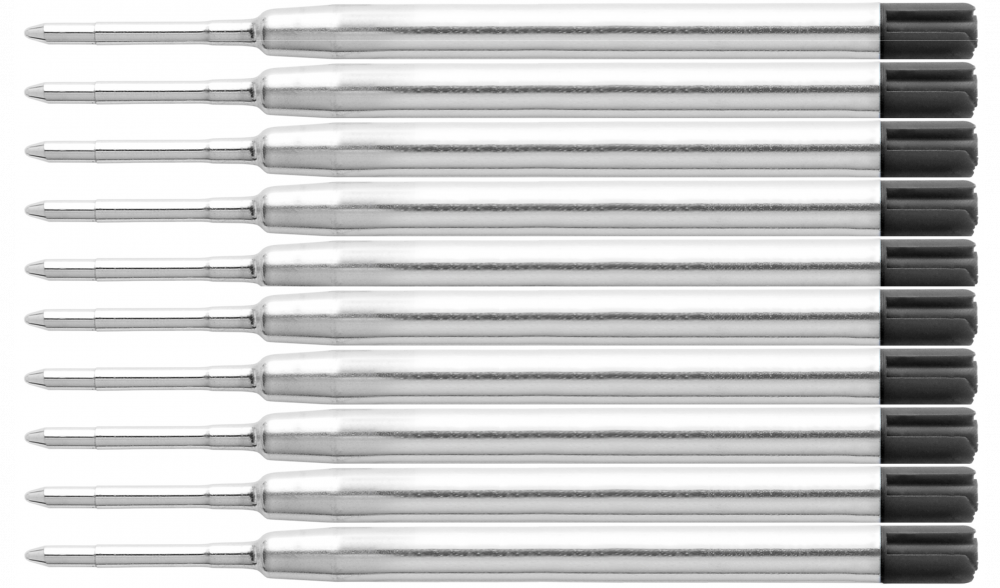 10x wkład wielkopojemny do długopisu Kamet, 1.0mm, czarny