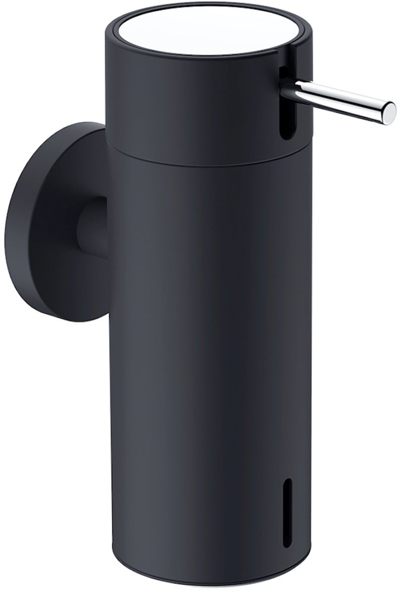 Stella dozownik do mydła 150 ml ścienny czarny mat/stal polerowana 17.020-BC