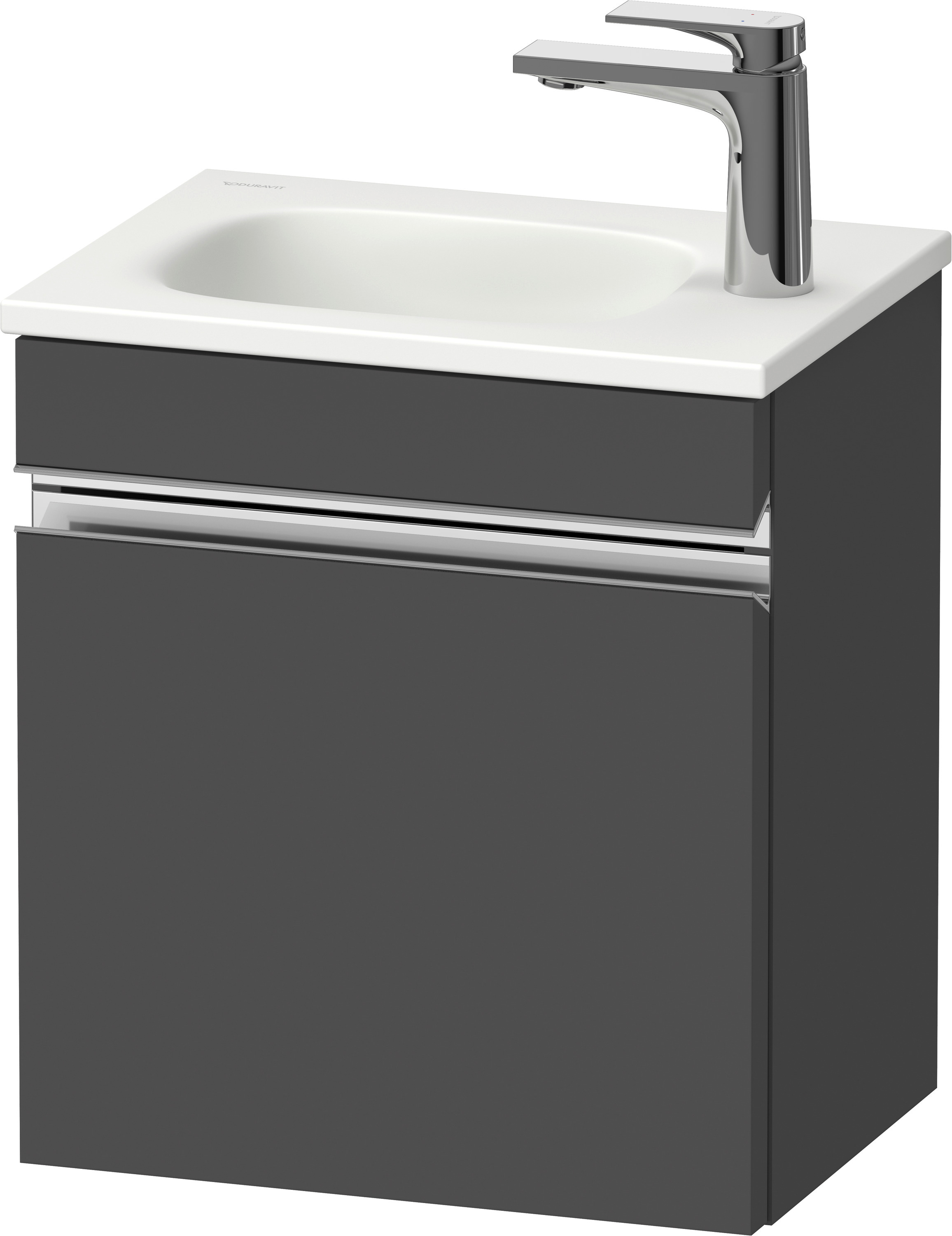 Duravit Sivida szafka 40x29,5x44 cm podumywalkowa wisząca grafitowa-chrom SV4649R10490000