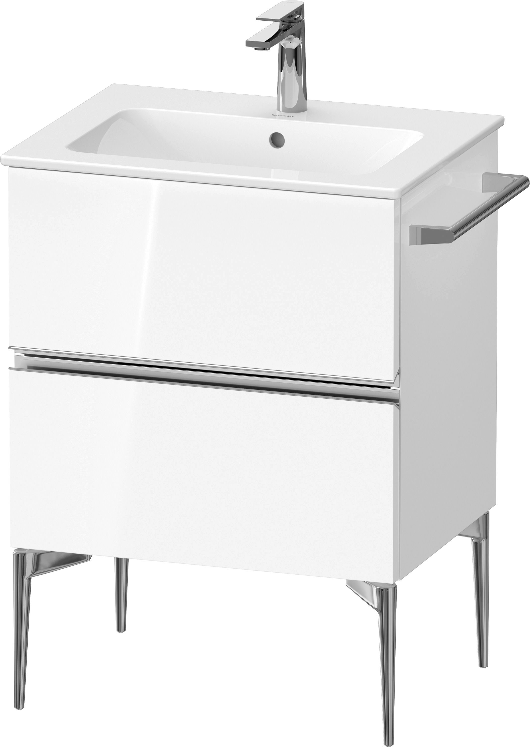 Duravit Sivida szafka 61x47,7x59,1 cm podumywalkowa wisząca biała-chrom SV4643010220000