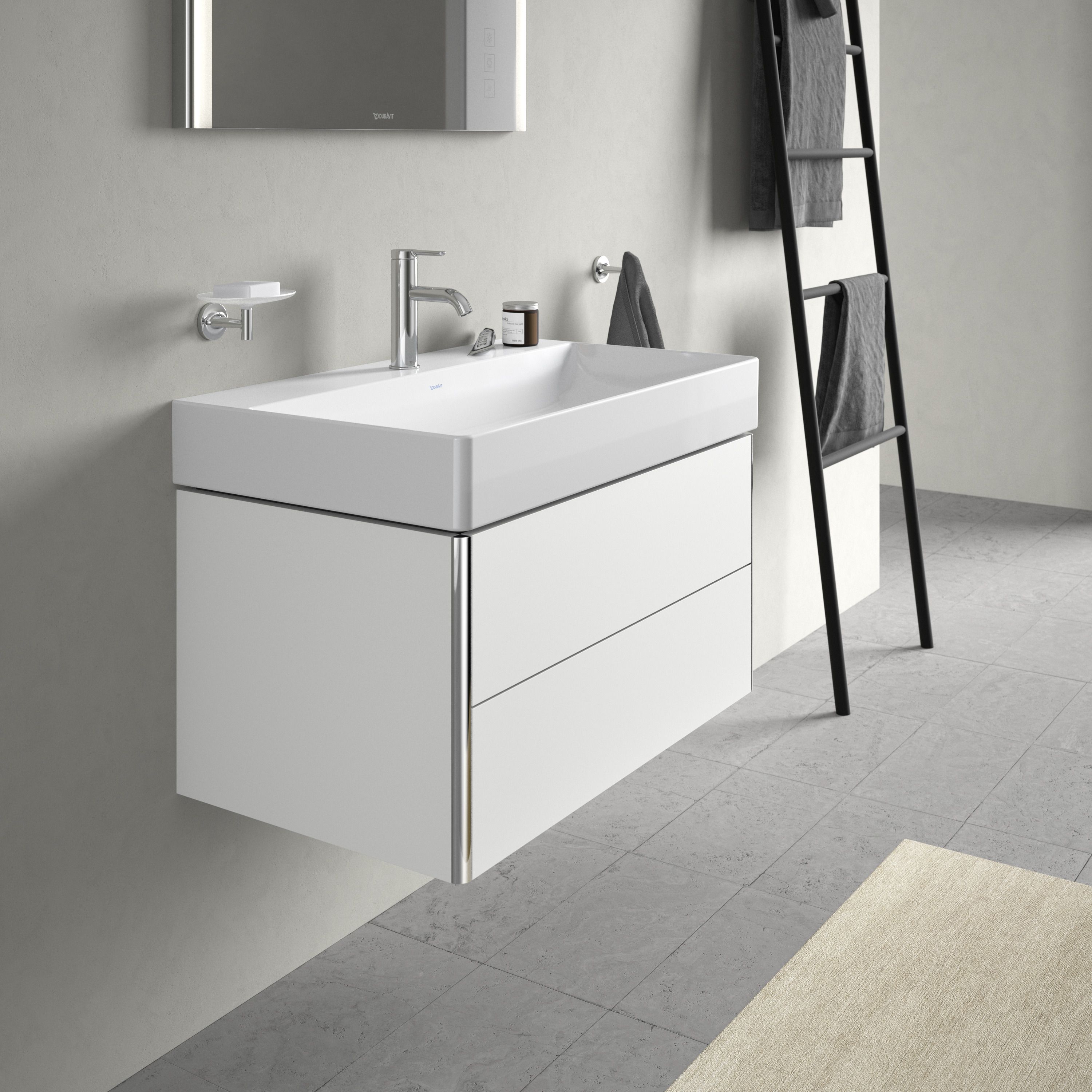 Duravit XSquare szafka 78,4 cm podumywalkowa wisząca biały mat XS416201818