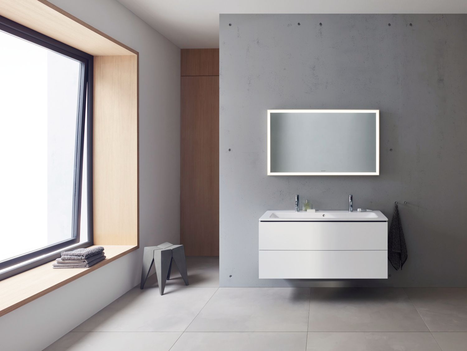 Duravit L-Cube szafka 122 cm podumywalkowa wisząca biały mat LC624301818