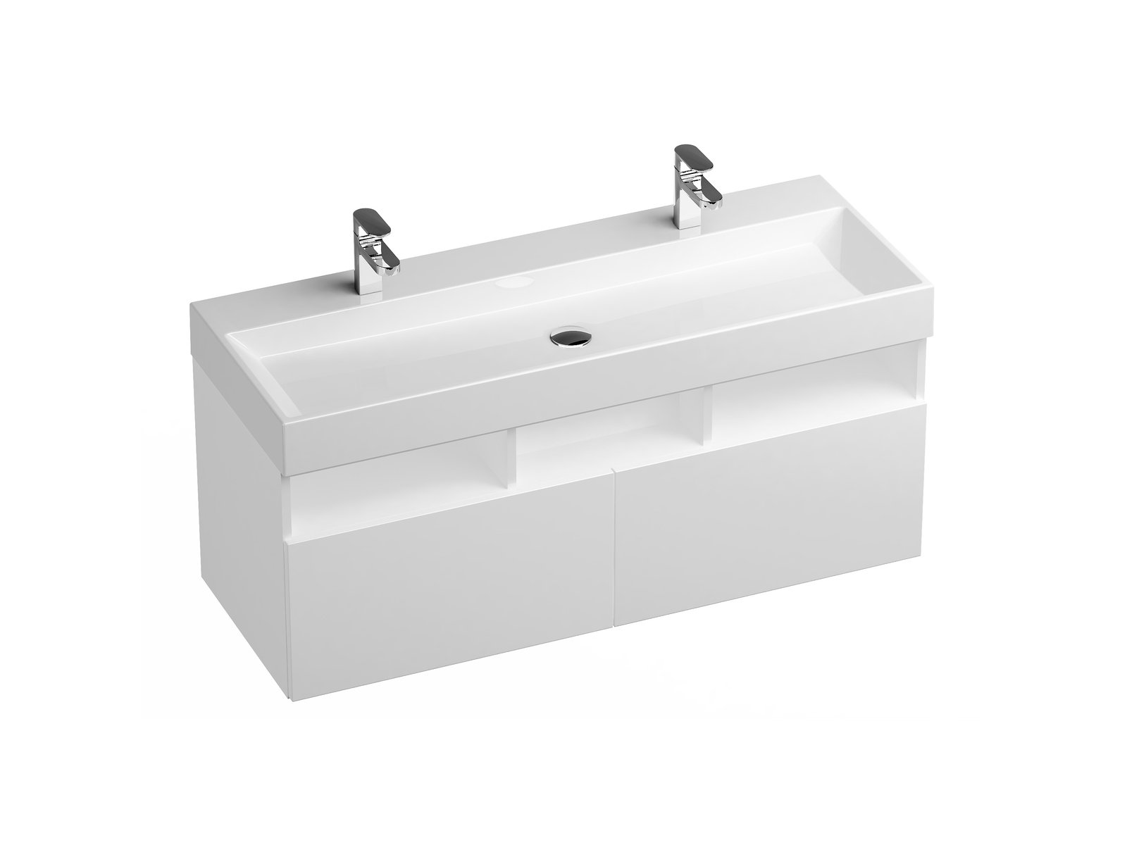 Ravak Natural szafka 120 cm podumywalkowa wisząca biały połysk X000001053