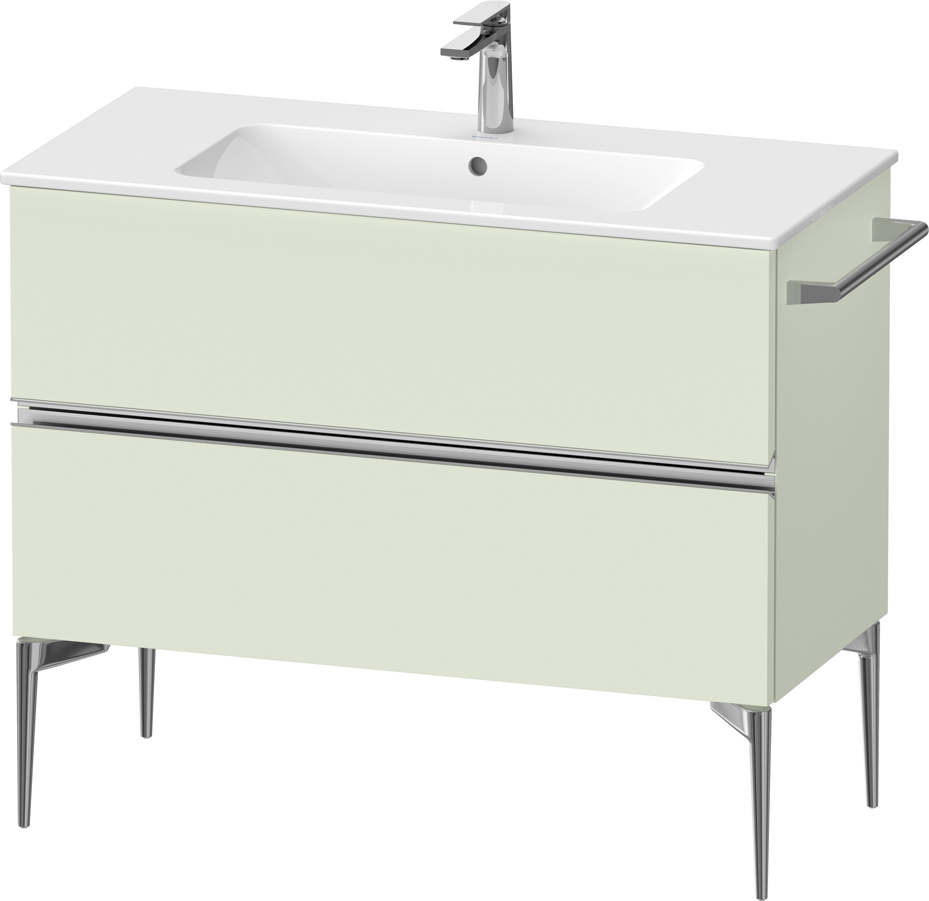 Duravit Sivida szafka 101x47,7x59,1 cm podumywalkowa wisząca zielona-chrom SV4645010HH0000