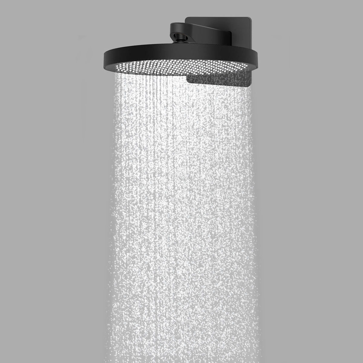 Oltens Regna deszczownica 32x32 cm okrągła czarny mat 37009300 - Wysyłka w 24h