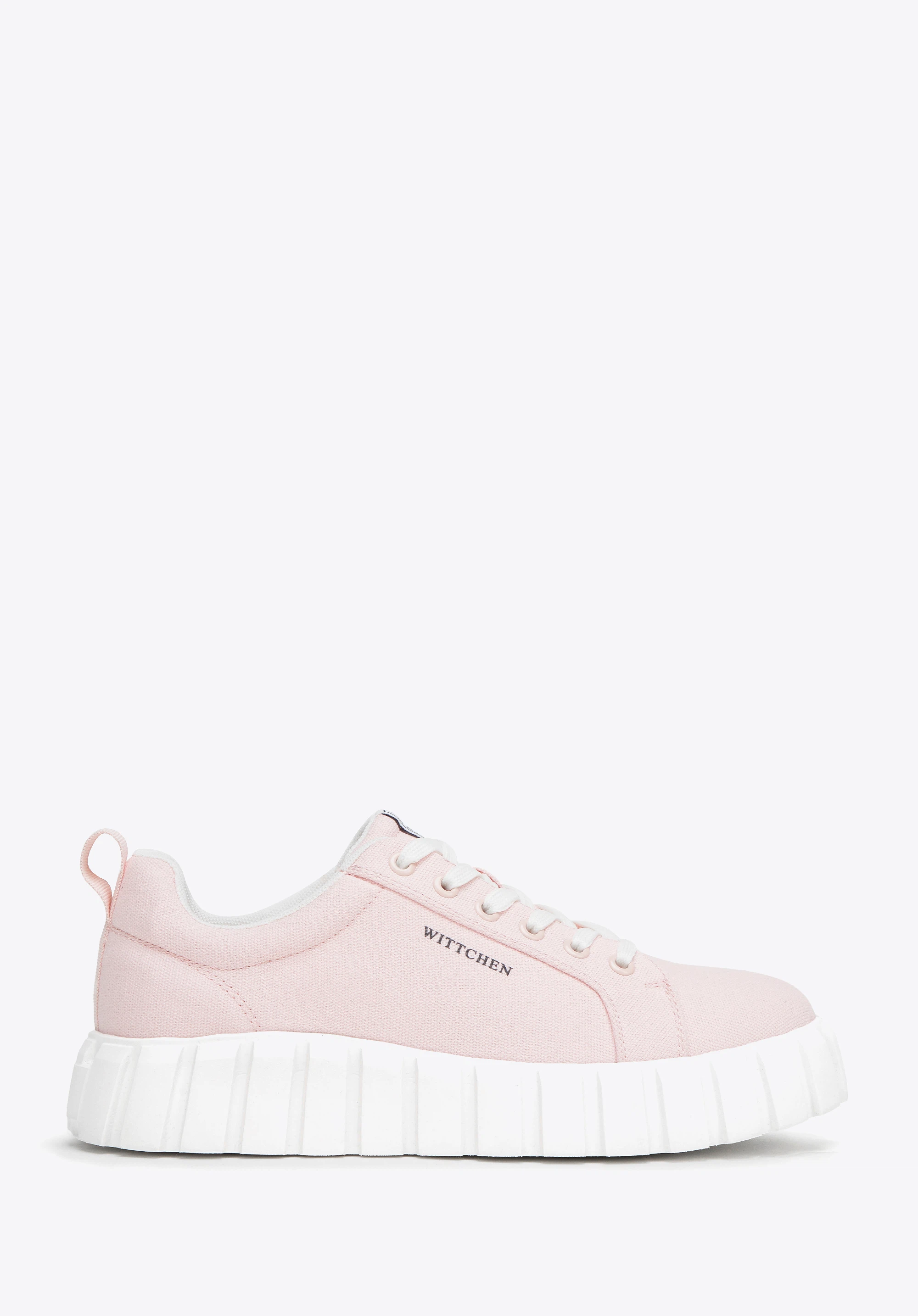 Damskie sneakersy na platformie różowe