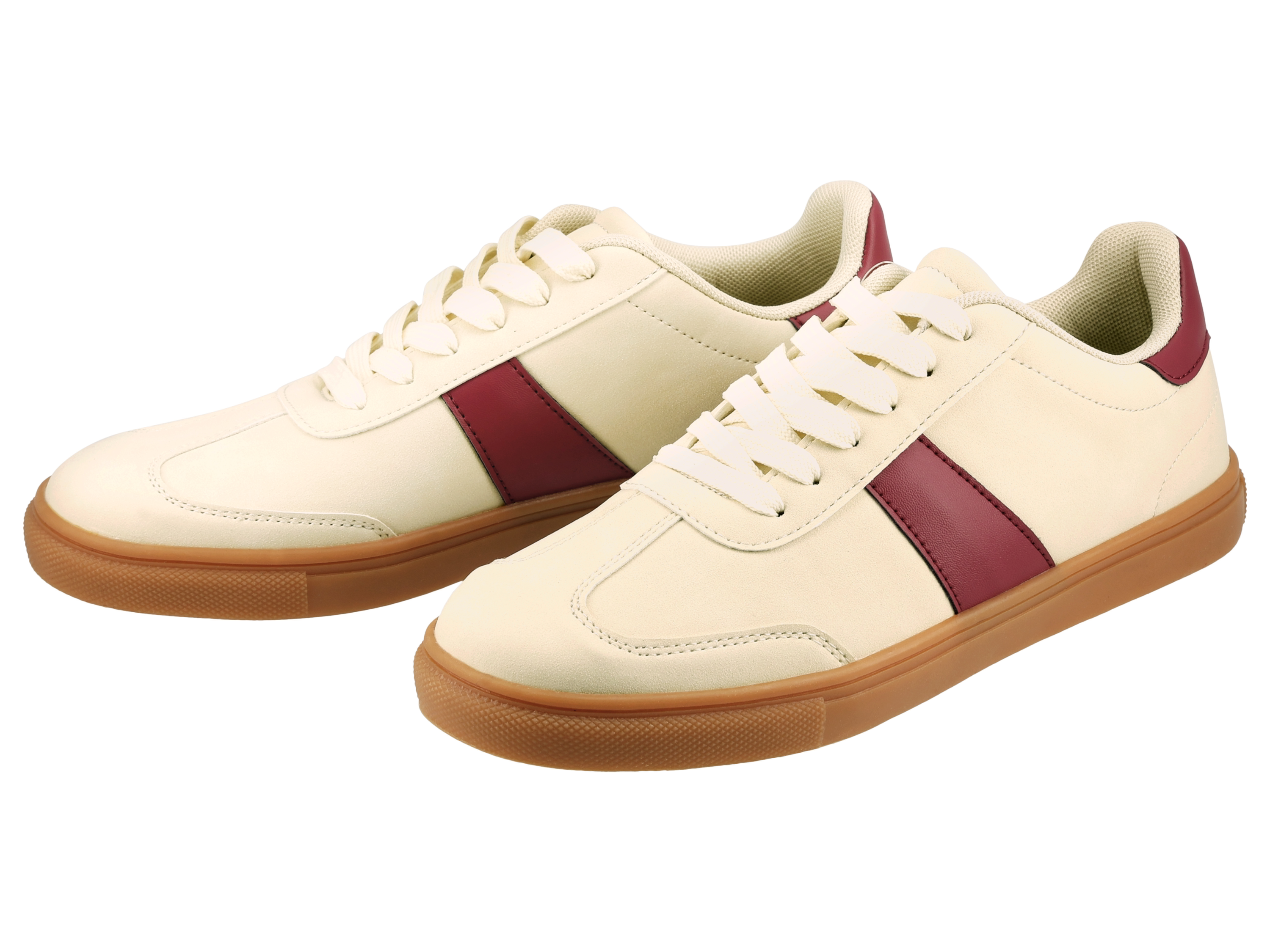 esmara Buty sneakersy damskie kremowy / czerwony, 39