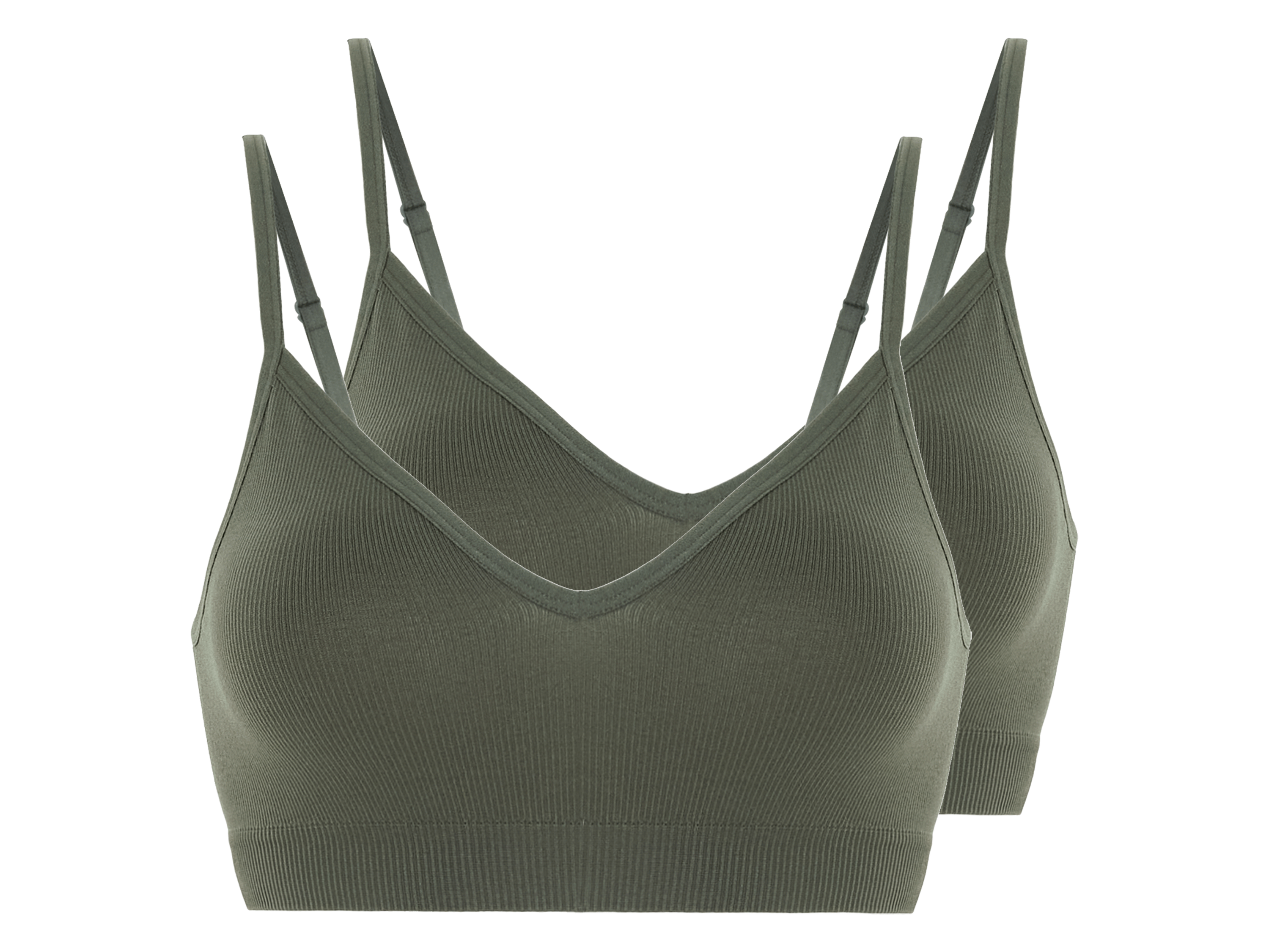 esmara Biustonosze damskie, 2 sztuki Khaki, XL 48/50