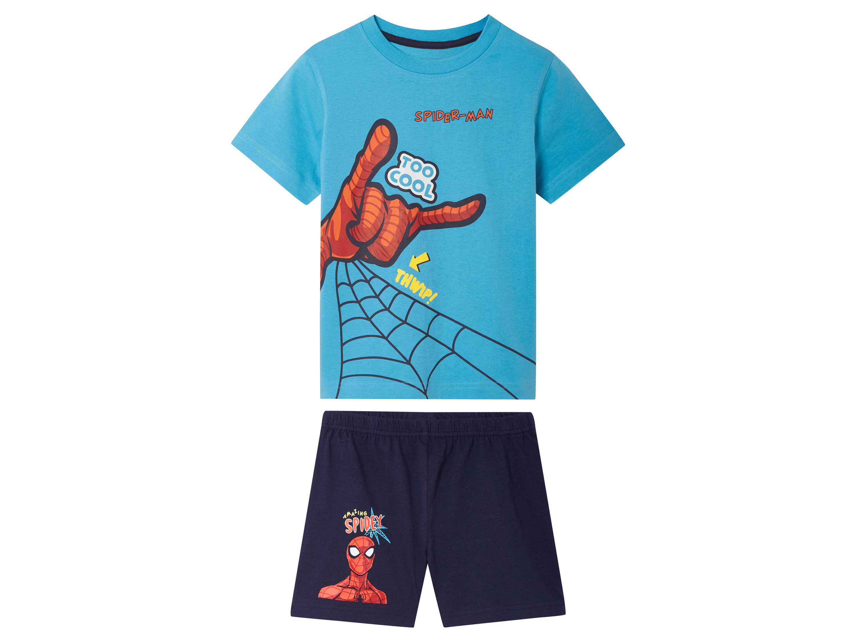 Piżama dziecięca z szortami Spiderman, 122/128
