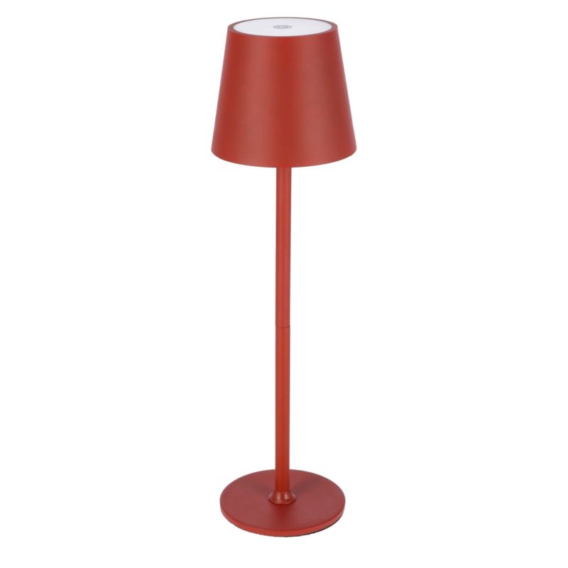 Lampa LED stołowa JUMI 38,5 cm BEZPRZEWODOWA 3 tryby dotykowa lampka NOCNA usb-c czerwona 1 szt.