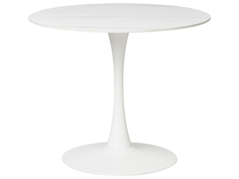 Stół do jadalni Boca Biały marmur 90 cm Ceramika 1 szt.