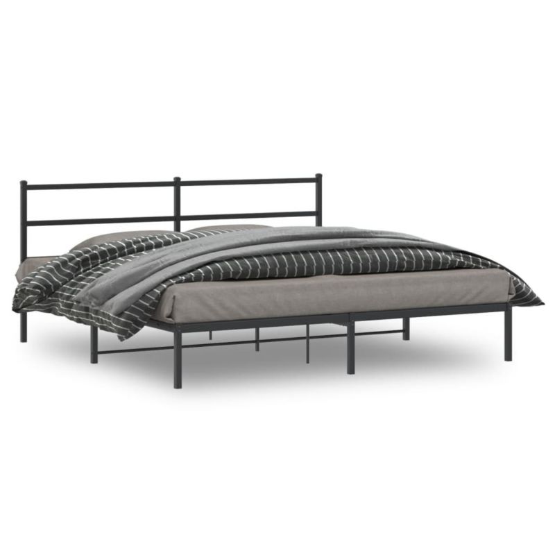 Łóżko metalowe WaszeMeble 193x203 cm czarna WM-355371 1 szt.