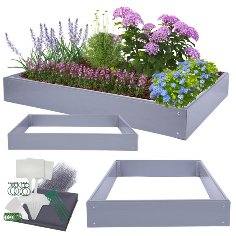 Skrzynia na warzywa MODO24 modułowa plastikowa trwała odporna na warunki atmosferyczne 20x140x100 cm 1 szt.