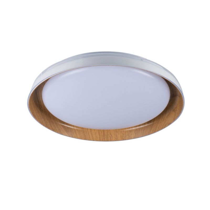 Plafon sufitowy lampa Kanlux Nifu biały jasne drewno LED 17.8W 4000K 1320lm IP20 wym: 6,6 x 43 x 43 cm metal - 1 szt.