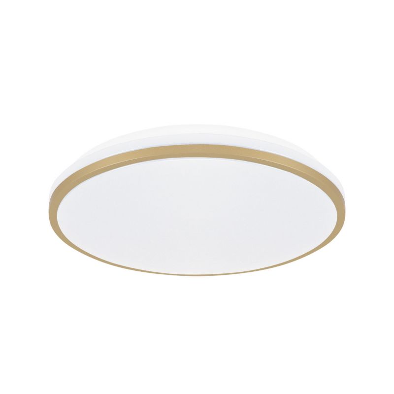 Plafon Struhm Linus biało-złoty LED 18W 4000K 1040lm IP20 wym: 6,5 x 33 x 33 cm tworzywo sztuczne - 1 szt.