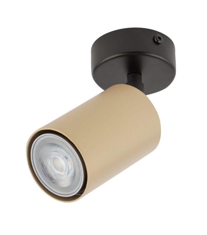 Spot oprawa sufitowa Sigma Lighting Zoom czarno-złoty 1 x GU10 x IP20 wym: 16 x 6 x 6 cm - 1 szt.