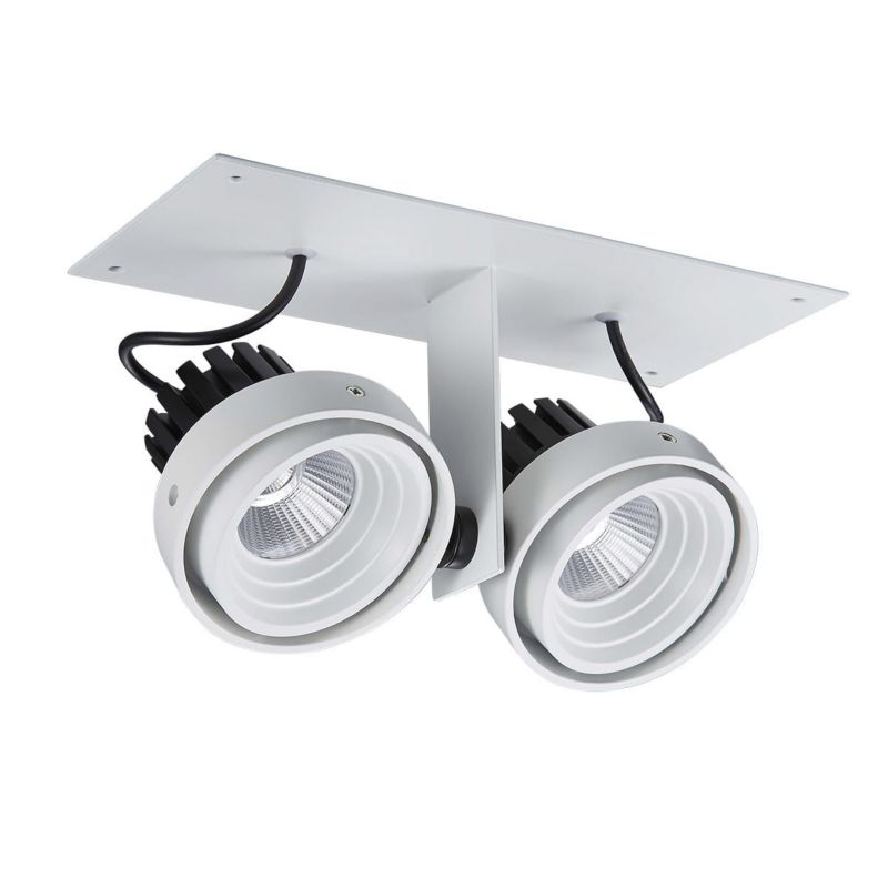 Oprawa sufitowa wpuszczana Italux Patrizio biała LED 12W 3000K 1770lm ruchoma IP20 wym: 10,5 x 21,8 x 11 cm prostokątna - 1 szt.