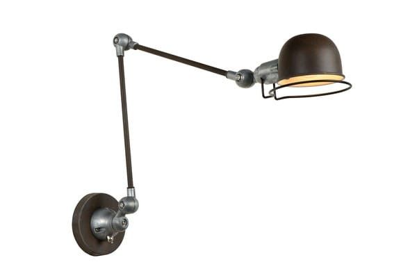 Kinkiet ścienny Lucide Honore brązowo-srebrny 1 x E14 x 40W IP20 wym: 11,5 x 10,5 x 70 cm - 1 szt.