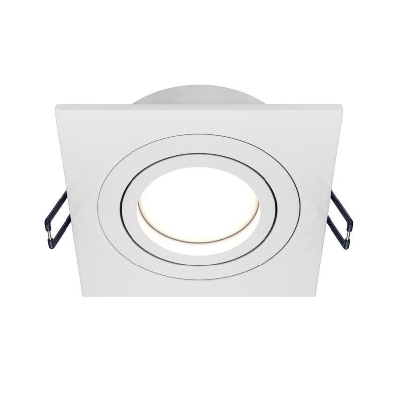 Oprawa sufitowa wpuszczana Maytoni Atom biała 1 x GU10 x 50W IP20 wym: 2,5 x 9,2 x 9,2 cm kwadratowa - 1 szt.