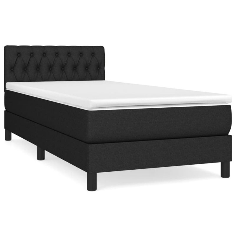 Łóżko kontynentalne WaszeMeble 90x190 cm czarne WM-3140259 1 szt.