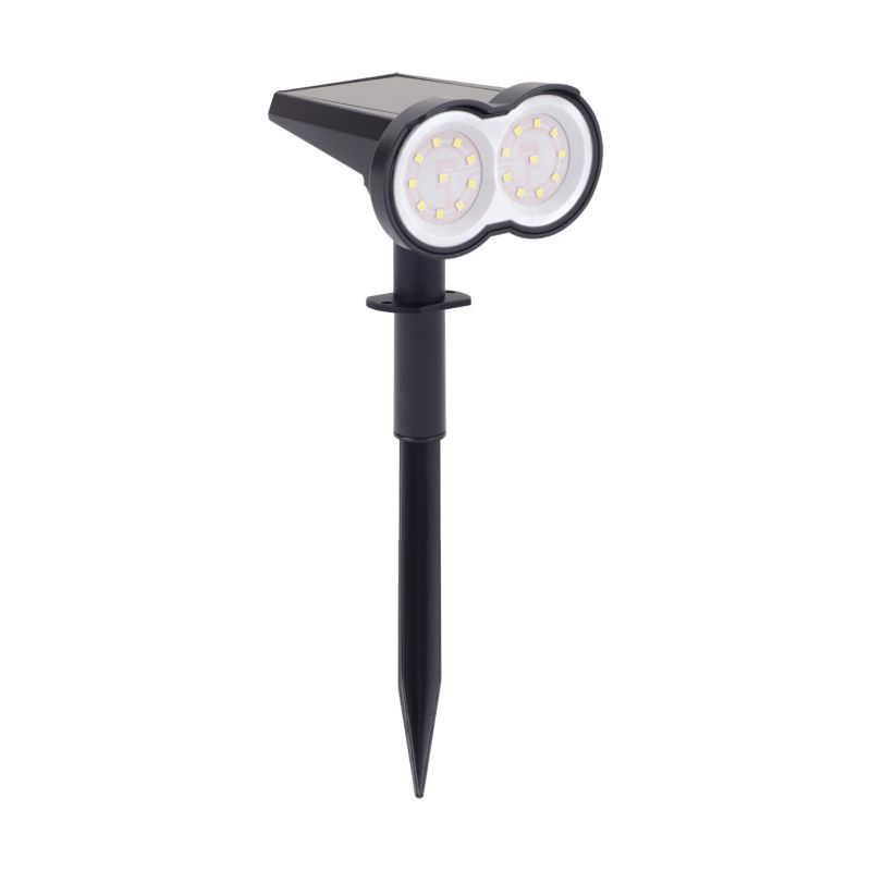 Lampa gruntowa wbijana Struhm Dual czarna LED 0.8W 6500K 80lm IP44 wym: 34 x 9,5 x 11 cm tworzywo sztuczne - 1 szt.