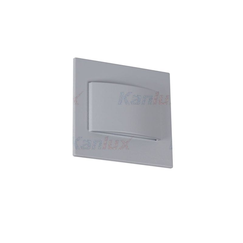Oprawa oświetleniowa schodowa Kanlux Erinus szara LED 1.5W 3000K 30lm IP20 wym: 7,5 x 1,6 cm kwadratowa - 1 szt.
